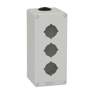 Schneider Electric Grey Die Cast Zinc XAPD Empty Control Station - 3 Hole 30mm Diameter