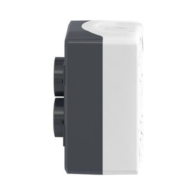 Schneider Electric Spring Return Enclosed Push Button, Polycarbonate, 1 Cutouts, Black/White, Down Arrow, Up Arrow,
