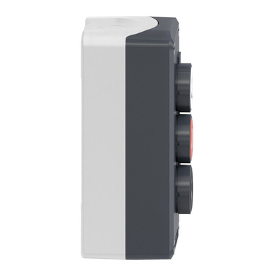 Schneider Electric Spring Return Enclosed Push Button - SPST, Polycarbonate, 3 Cutouts, Black, Red, White, Yes, IP66,