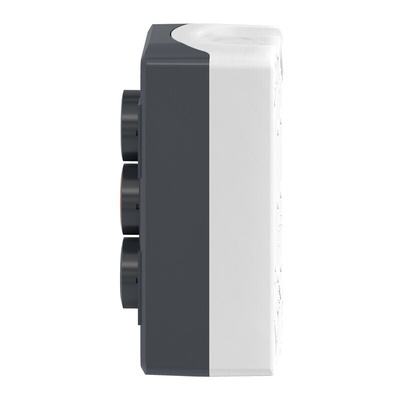 Schneider Electric Spring Return Enclosed Push Button - SPST, Polycarbonate, 3 Cutouts, Black, Red, White, Yes, IP66,