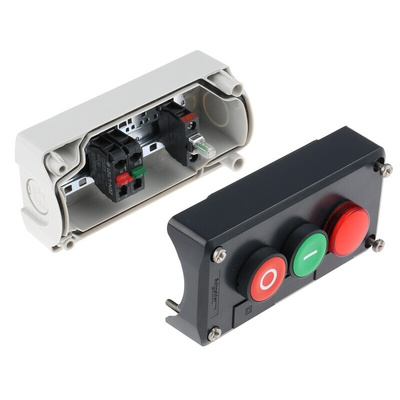 Schneider Electric Spring Return Enclosed Push Button, Polycarbonate, I, O, IP66, IP67, IP69K