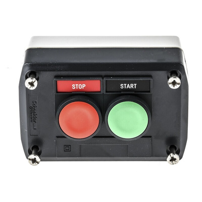 Schneider Electric Spring Return Enclosed Push Button - 1NC/1NO, Polycarbonate, Green, Red, START/STOP, IP66, IP67,