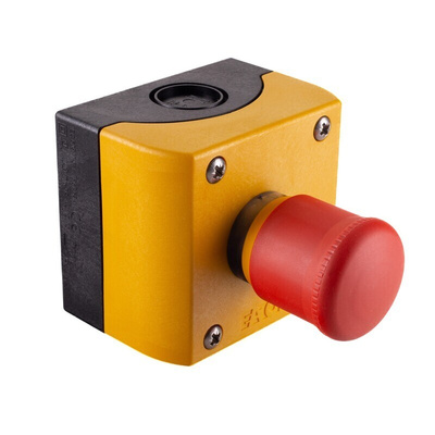 Eaton Pull Release Control Station Switch - SPDT, Plastic, 1 Cutouts, Red, Unmarked, IP66, IP69K