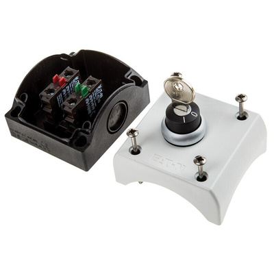 Eaton Stay Put Control Station Switch - SPDT, Plastic, 1 Cutouts, Black, IP67
