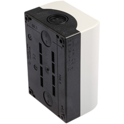 Eaton Momentary Enclosed Push Button - SPDT, Plastic, 2 Cutouts, Black, Arrow, IP65