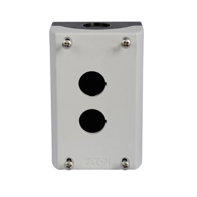 Eaton Momentary Enclosed Push Button - SPDT, Plastic, 2 Cutouts, Black, Arrow, IP65