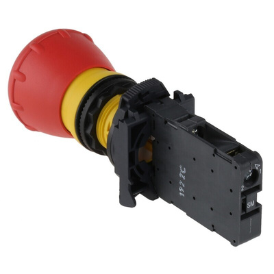 Allen Bradley 800FP Series Twist Release Emergency Stop Push Button, Panel Mount, 22.5mm Cutout, 1NC