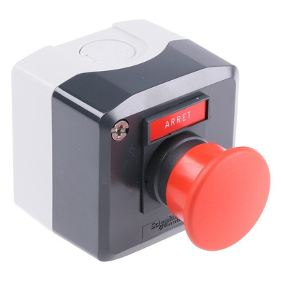 Schneider Electric Spring Return Enclosed Push Button, Polycarbonate, Red, IP66, IP67, IP69K