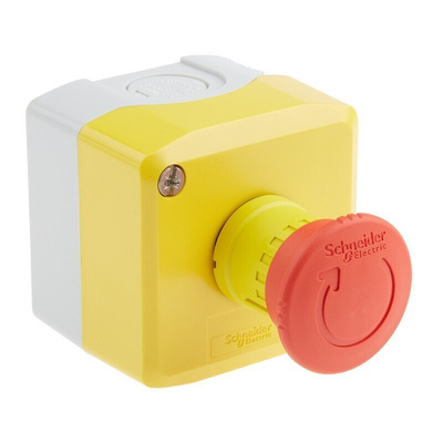 Schneider Electric Harmony XALK Series Twist Release Emergency Stop Push Button, Surface Mount, 40mm Cutout, SPDT,