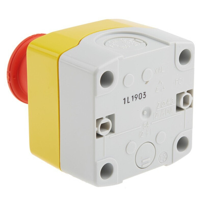 Schneider Electric Harmony XALK Series Twist Release Emergency Stop Push Button, Surface Mount, 40mm Cutout, SPDT,