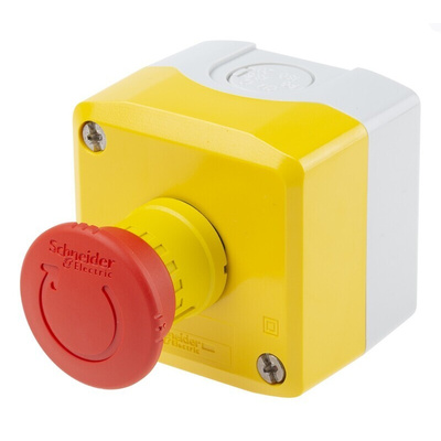 Schneider Electric Harmony XALK Series Twist Release Emergency Stop Push Button, Surface Mount, 1NO + 2NC