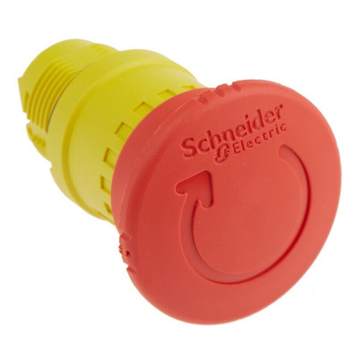 Schneider Electric Harmony XB5 Series Twist Release Emergency Stop Push Button, Panel Mount, 22mm Cutout, SPDT, IP66,