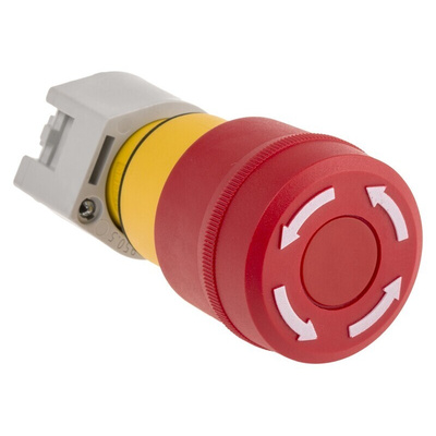 EAO Twist Release Emergency Stop Push Button, Panel Mount, 22mm Cutout, IP65