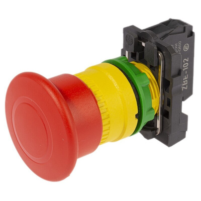 Schneider Electric Harmony XB5 Series Pull Release Emergency Stop Push Button, Panel Mount, 22mm Cutout, 1NC, IP66