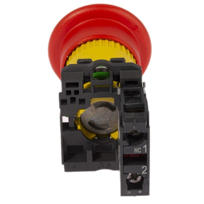 Schneider Electric Harmony XB5 Series Pull Release Emergency Stop Push Button, Panel Mount, 22mm Cutout, 1NC, IP66