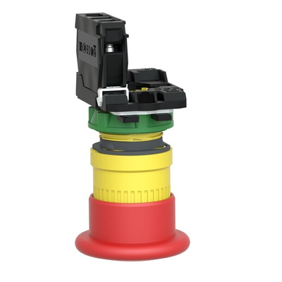 Schneider Electric Harmony XB5 Series Pull Release Emergency Stop Push Button, Panel Mount, 22mm Cutout, 1NC, IP66