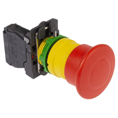 Schneider Electric Harmony XB5 Series Pull Release Emergency Stop Push Button, Panel Mount, 22mm Cutout, 1NC, IP66