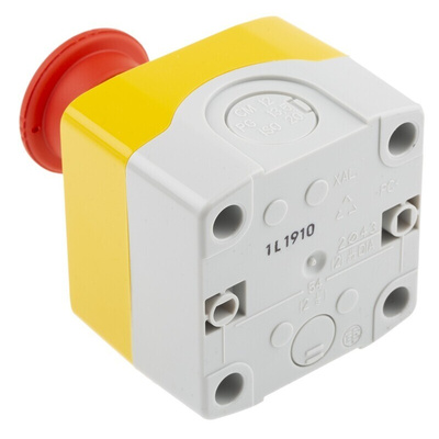 Schneider Electric Harmony XALK Series Twist Release Emergency Stop Push Button, Surface Mount, 40mm Cutout, 1NC, IP66,