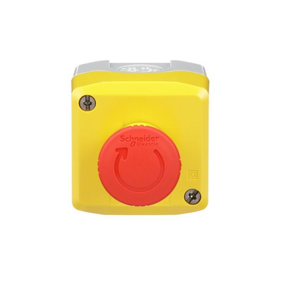 Schneider Electric Harmony XALK Series Twist Release Emergency Stop Push Button, Surface Mount, 40mm Cutout, 1NC, IP66,