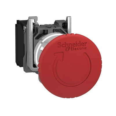 Schneider Electric Harmony XB4 Series Twist Release Emergency Stop Push Button, Panel Mount, 22mm Cutout, 1NC, IP66,