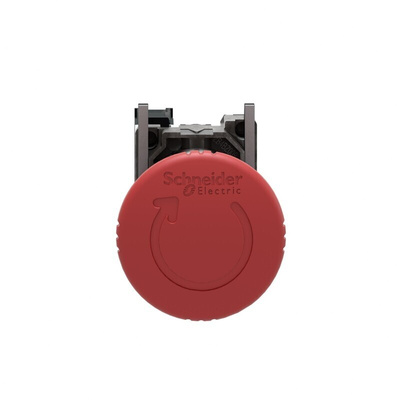 Schneider Electric Harmony XB4 Series Twist Release Emergency Stop Push Button, Panel Mount, 22mm Cutout, 1NC, IP66,