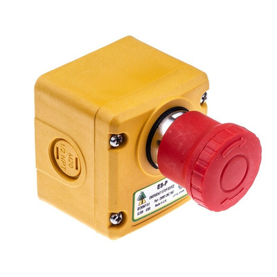 IDEM ES Series Twist Release Emergency Stop Push Button, Surface Mount, 2NC + 1NO, IP67