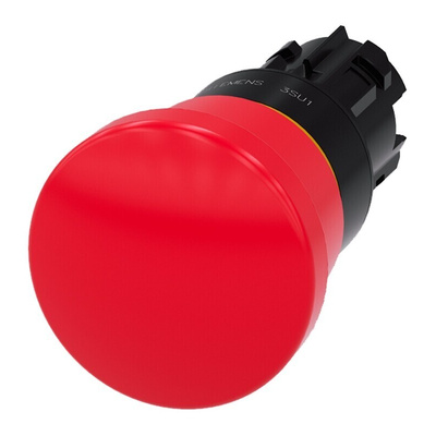 Siemens 3SU1 Series Pull Release Emergency Stop Push Button, Panel Mount, 22mm Cutout