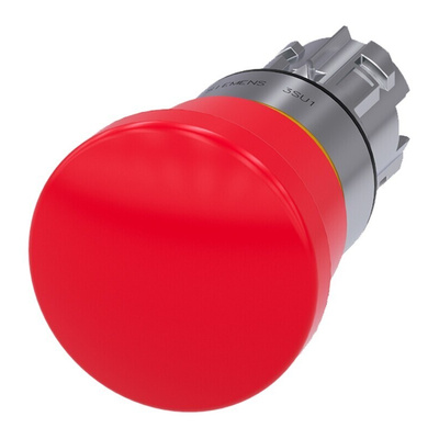 Siemens 3SU1 Series Pull Release Emergency Stop Push Button, Panel Mount, 22mm Cutout