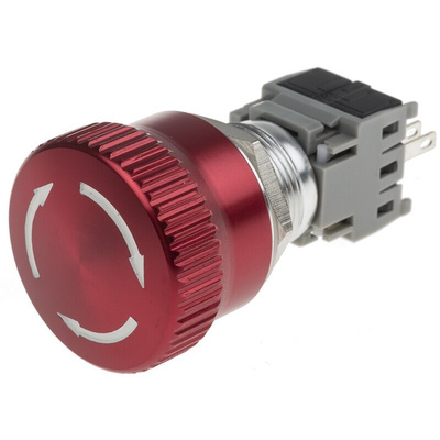RS PRO Emergency Stop Push Button, Panel Mount, SPDT, IP65