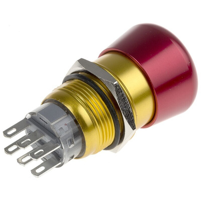 RS PRO Emergency Stop Push Button, Panel Mount, DPDT, IP65