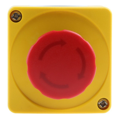 ABB 1SFA Series Twist Release Emergency Stop Push Button, Surface Mount, 2NC, IP66, IP67, IP69K