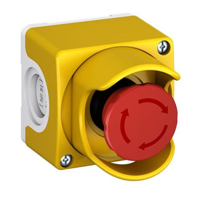 ABB 1SFA Series Pull Release Emergency Stop Push Button, Surface Mount, 2NC, IP66, IP67, IP69K