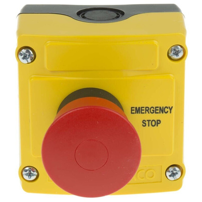 BACO LBX1 Series Pull Release Emergency Stop Push Button, Surface Mount, 2NC, IP66