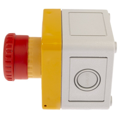 APEM A02ES-I Series Twist Release Emergency Stop Push Button, Panel Mount, 22mm Cutout, 2NC, IP65