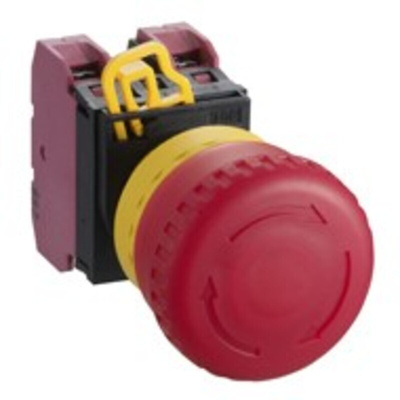 Idec YW Series Twist Release Illuminated Emergency Stop Push Button, Panel Mount, 22mm Cutout, 2NC, IP65