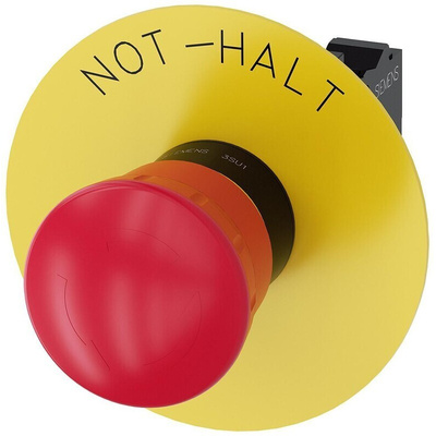 Siemens SIRIUS ACT Series Twist Release Emergency Stop Push Button, Panel Mount, 22mm Cutout, 1NC