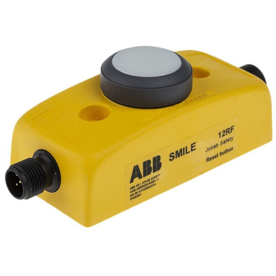 ABB Jokab Smile 12 RF Series Twist Release Illuminated Emergency Stop Push Button, Panel Mount, 1NO, IP65