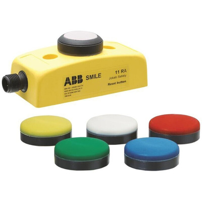 ABB Jokab Smile 11 RA Series Twist Release Illuminated Emergency Stop Push Button, Panel Mount, 1NO, IP65