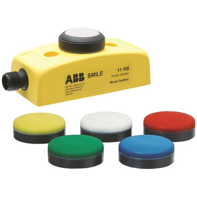 ABB Jokab Smile 11 RB Series Twist Release Illuminated Emergency Stop Push Button, Panel Mount, 1NO, IP65