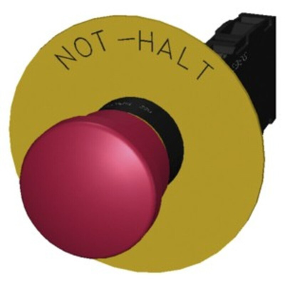 Siemens SIRIUS ACT Series Pull Release Emergency Stop Push Button, Panel Mount, 22mm Cutout, SPDT