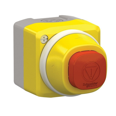 Schneider Electric XALK Series Twist Release Illuminated Emergency Stop Push Button, Surface Mount, SPDT