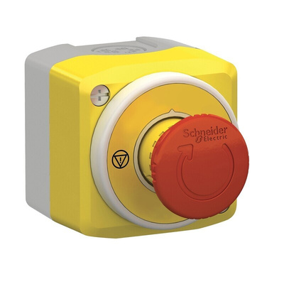 Schneider Electric XALK Series Twist Release Illuminated Emergency Stop Push Button, Surface Mount, SPDT