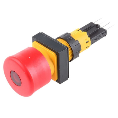 Eaton RMQ16 Series Pull Release Illuminated Emergency Stop Push Button, Panel Mount, 16mm Cutout, IP65