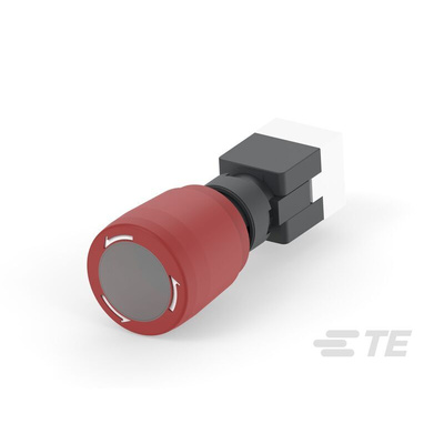 TE Connectivity Twist Release Illuminated Emergency Stop Push Button, Panel Mount, 16mm Cutout, 1 NO + 1 NC, IP65