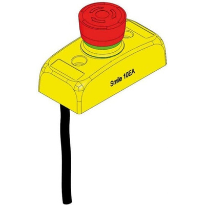 ABB Smile Series Twist Release Emergency Stop Push Button, Panel Mount, 32mm Cutout, 2NC