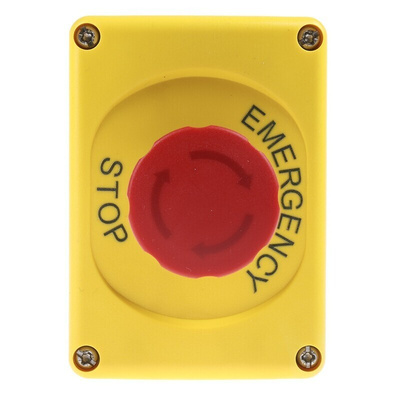 ABB Twist Release Emergency Stop Push Button, Surface Mount, 1NC, IP66