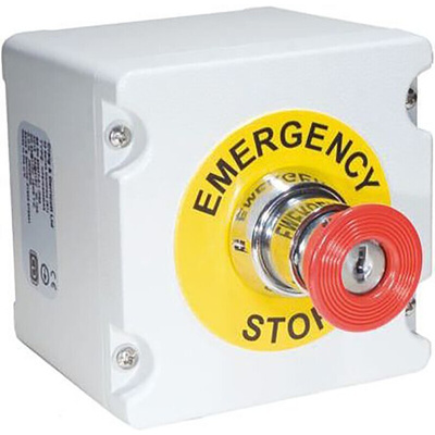 Craig & Derricott EMSH Series Key Release Emergency Stop Push Button, Surface Mount, SPDT, IP65