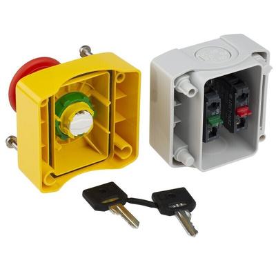 Schneider Electric Harmony XALK Series Key Release Emergency Stop Push Button, Surface Mount, SPDT