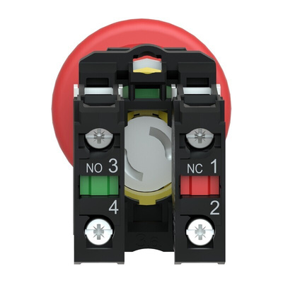 Schneider Electric Harmony XB5 Series Pull Release Emergency Stop Push Button, Panel Mount, 22mm Cutout, SPDT, IP66,