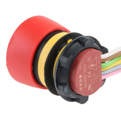 EAO 84 Series Twist Release Illuminated Emergency Stop Push Button, Panel Mount, 22.5mm Cutout, SPDT, IP65